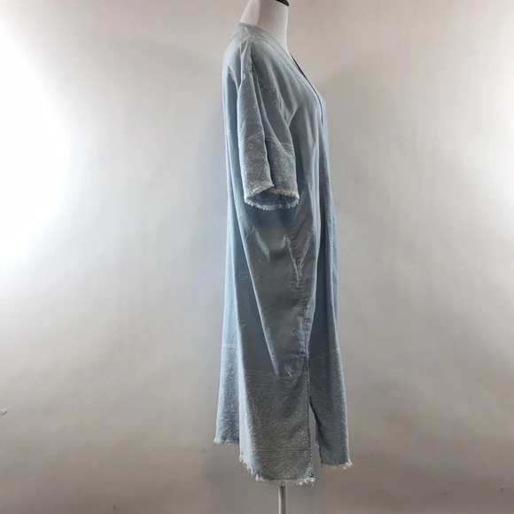 3/$20 Universal Thread Blue Floral Duster Cardigan Womens XS Small Kimono - Picture 2 of 10